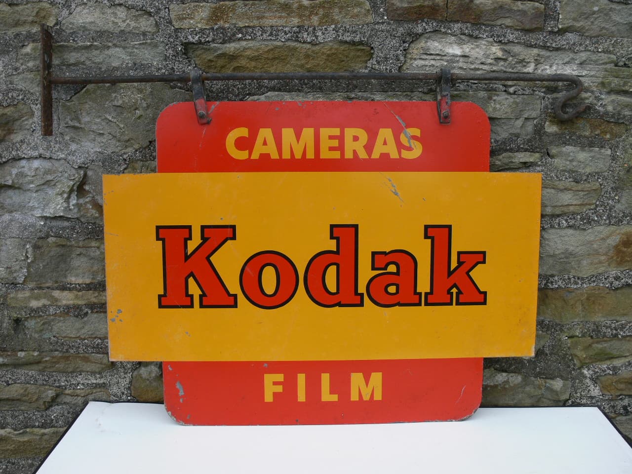 Genuine Vintage Shop Front KODAK Cameras Enamel Advertising Sign